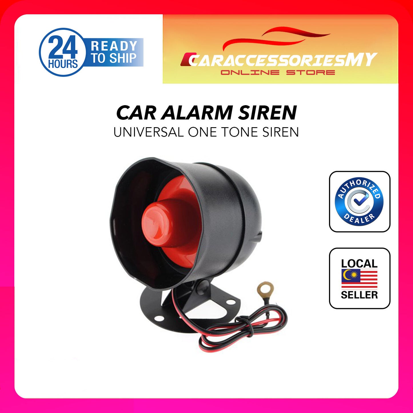 Car Super Loud 12V Alarm System Siren Electric Replacement 1 Tone 3516 car alarm system siren bike horn