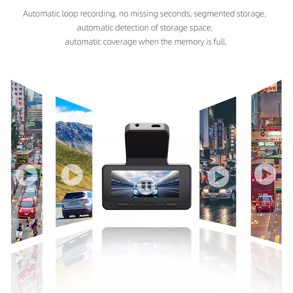 Fordayo Dashcam 2K dual lens front Night Vision Built-in GPS WiFi App Control WDR G-sensor Loop Recording 24H