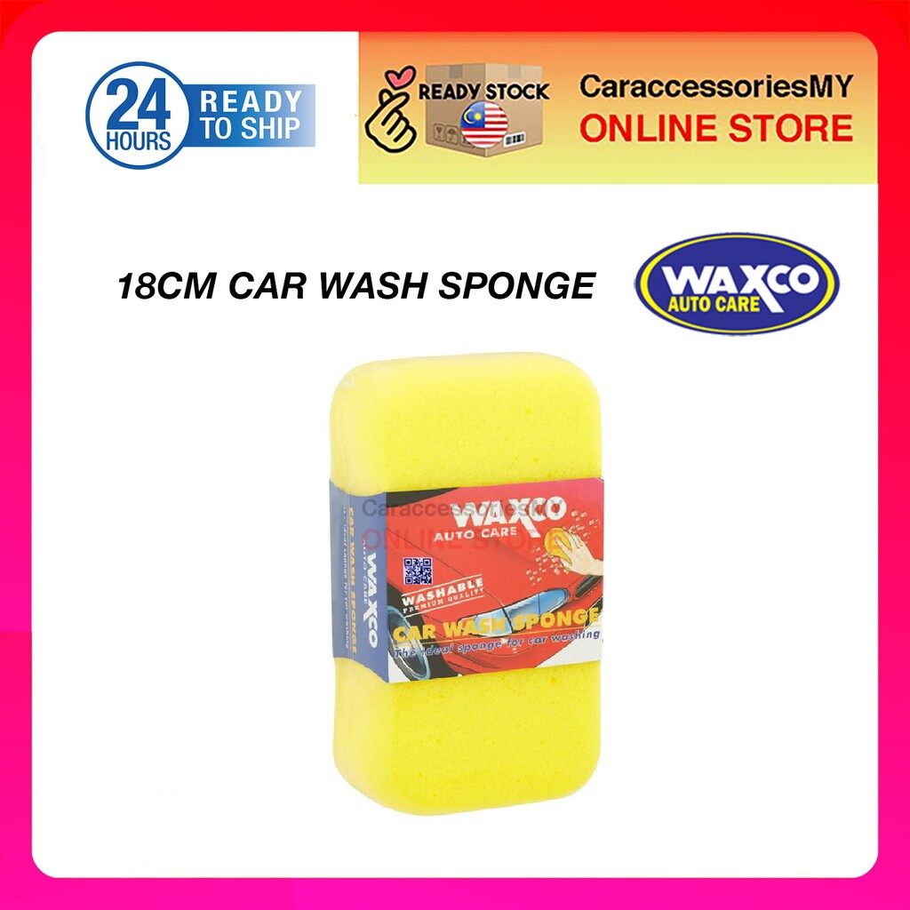 Waxco car wash sponge 18cm auto car care span cuci kereta