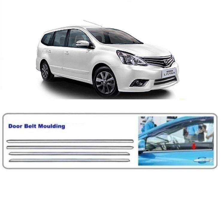 Chrome Door Belt Moulding for Nissan Livina Window Trim 4 pcs
