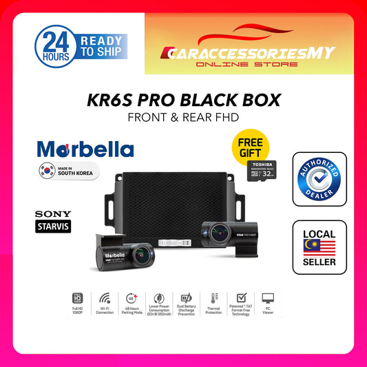 Marbella KR6S PRO 2CH FHD 1080P Front Back Car WIFI Dashcam dvr camcorder black box hidden car cam