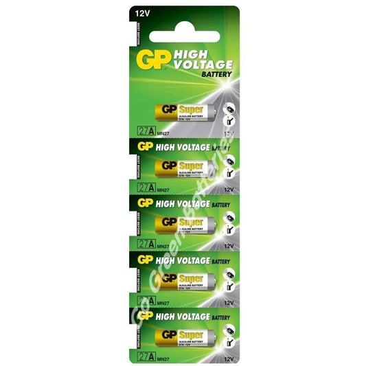 5 PCS 27A ORIGINAL GP Alkaline Battery Remote Alarm 12V
