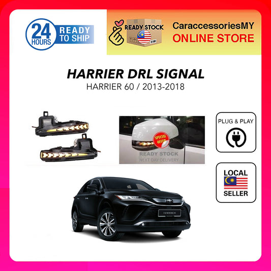 Toyota Harrier XU60 2013-2018 Side Mirror Sequential Turn Signal rear view mirror LED DRL day running light