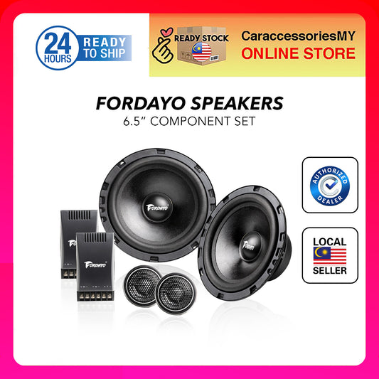 Fordayo 6.5 component speakers mid bass crossover tweeter speker kereta 2 way car speaker honda perodua myvi proton