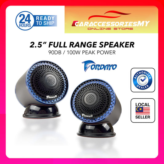 Fordayo 2.5" Full range speaker 90db 100w peak power dashboard high pitch bass speakers car audio