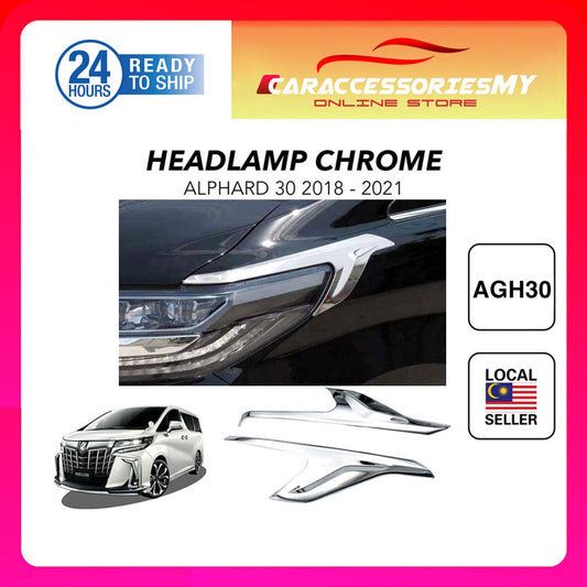 Toyota Alphard ANH30 AGH30 AH30 2015-2018 Modellista Headlamp Chrome Garnish Side Trim Accessories