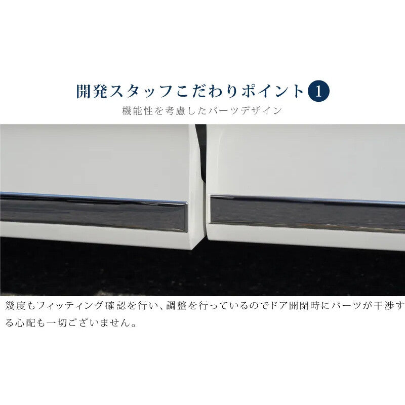 Toyota Noah Voxy R90 2022 door panel chrome side rip garnish trim lining skirting guard protector