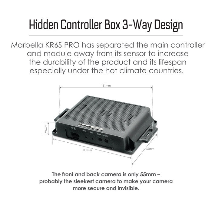 Marbella KR6S PRO 2CH FHD 1080P Front Back Car WIFI Dashcam dvr camcorder black box hidden car cam