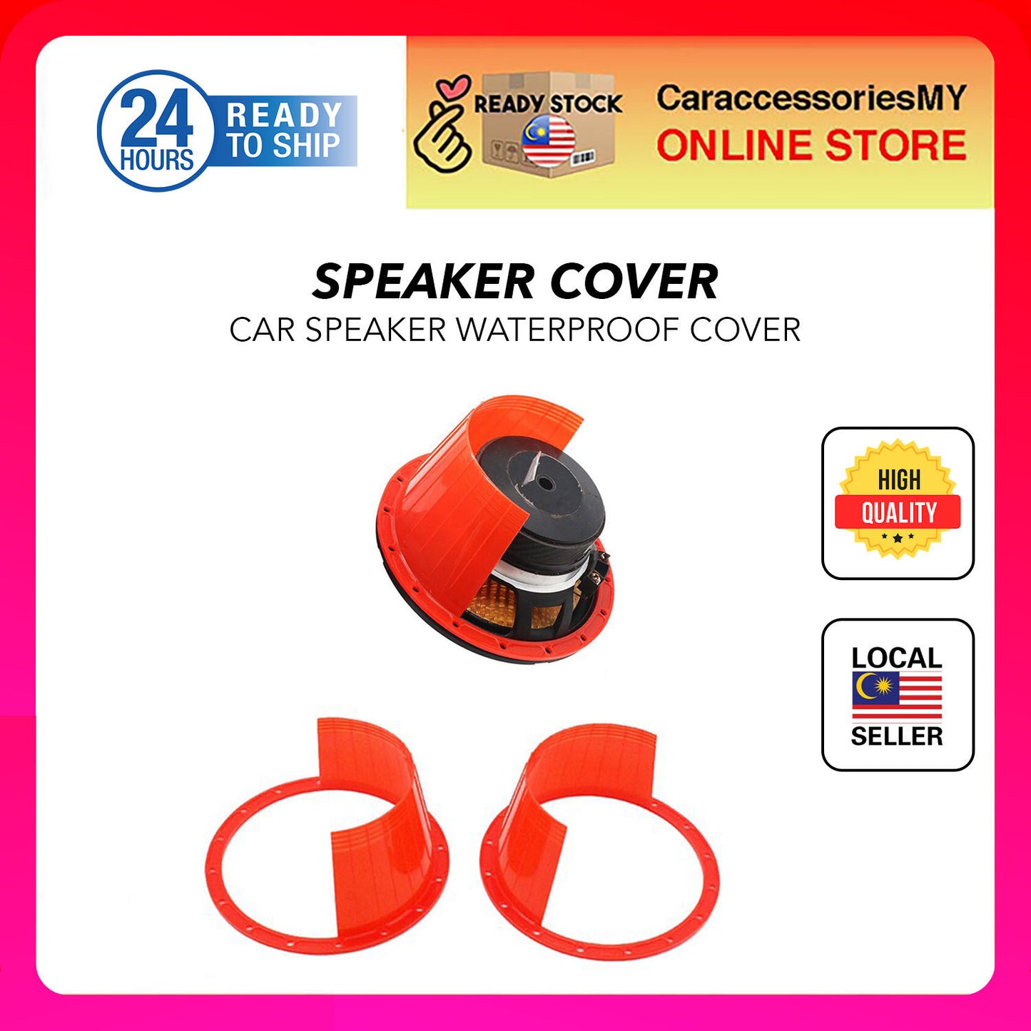 car speaker waterproof cover 2 Pieces 6" Car Door Audio Speaker Plastic Cover Protector Waterproof 2 pcs