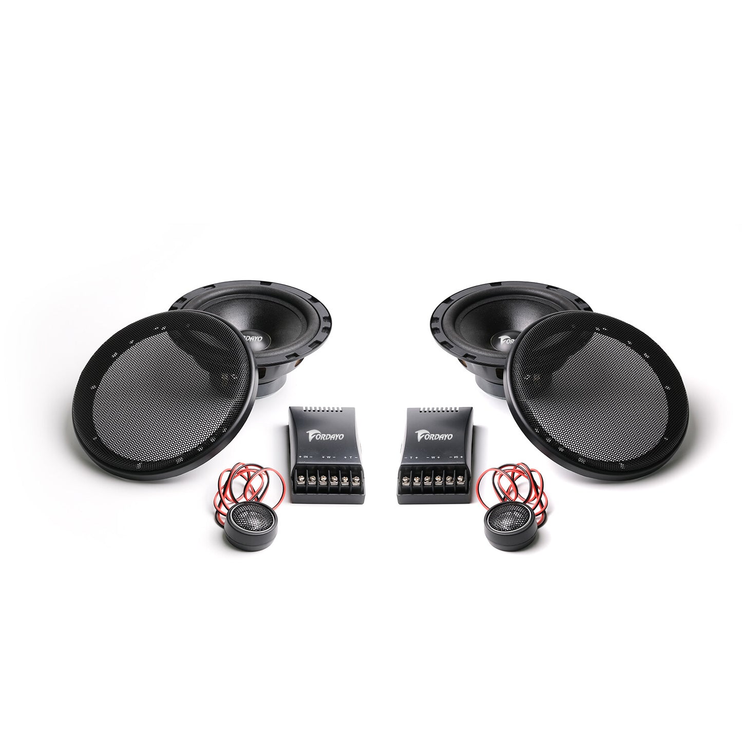 Fordayo 6.5 component speakers mid bass crossover tweeter speker kereta 2 way car speaker honda perodua myvi proton