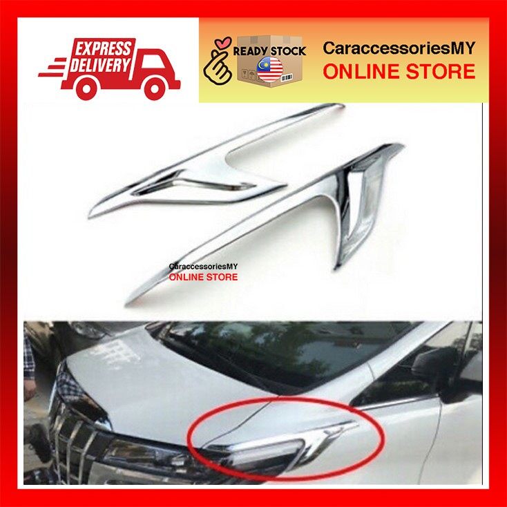 Toyota Alphard ANH30 AGH30 AH30 2015-2018 Modellista Headlamp Chrome Garnish Side Trim Accessories