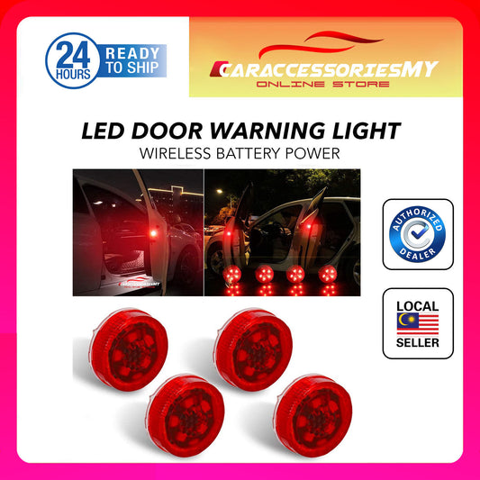 2PCS Universal Wireless Car Door LED Warning Light, Car Door Anti-collision Warning Light Sensor Light,Waterproof LED Strobe Flicker For Anti Rear-end Collision