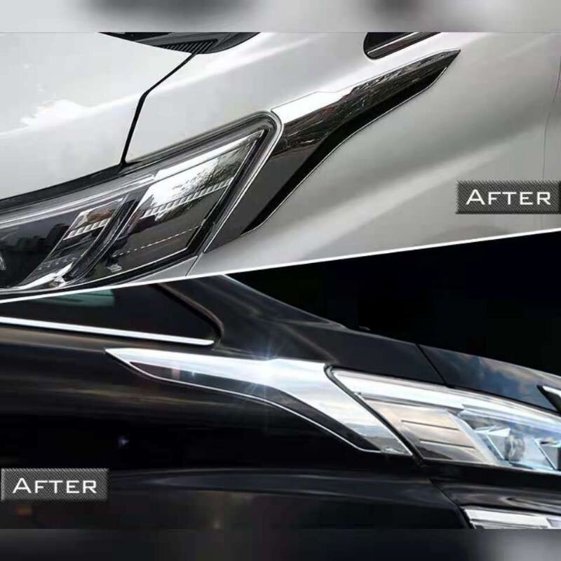 Toyota Alphard ANH30 AGH30 AH30 2015-2018 Modellista Headlamp Chrome Garnish Side Trim Accessories
