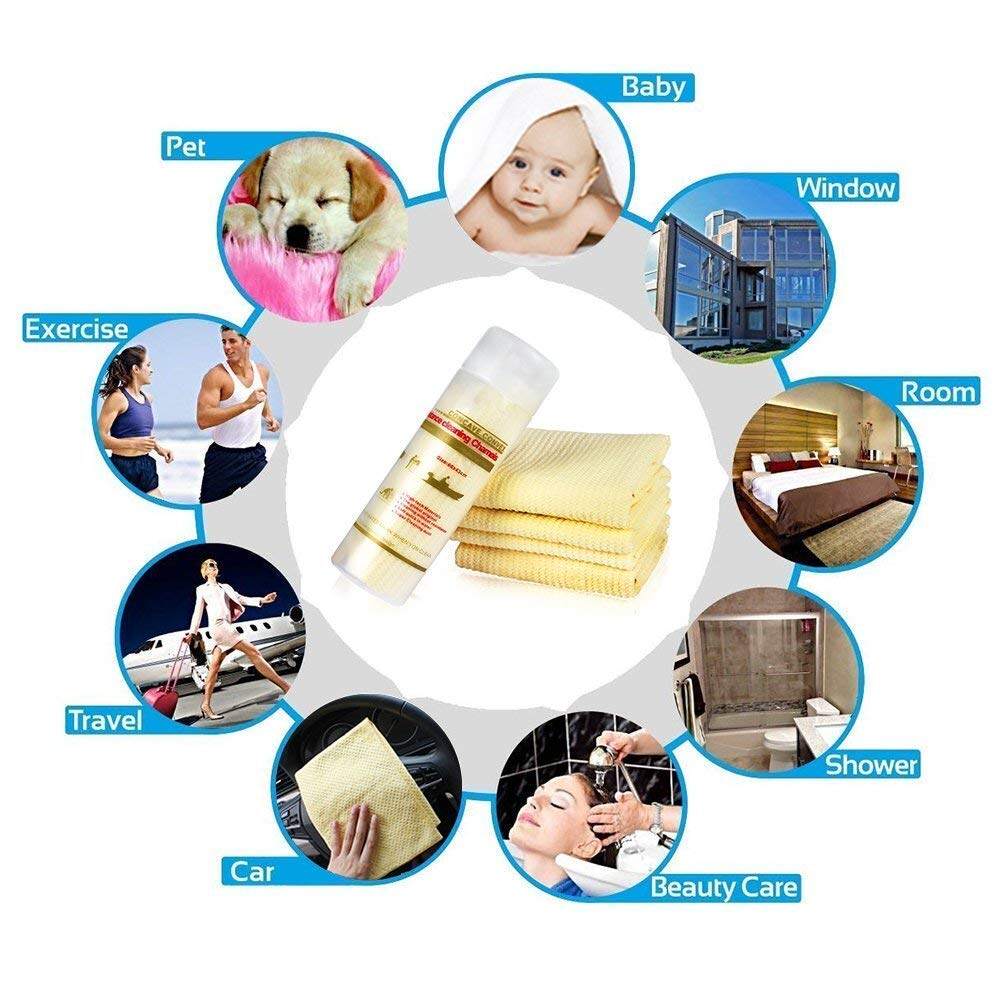3D chamois pro synthetic Water Absorbent Drying Towel Car pet house cleaning cloth kain cuci kereta tuala