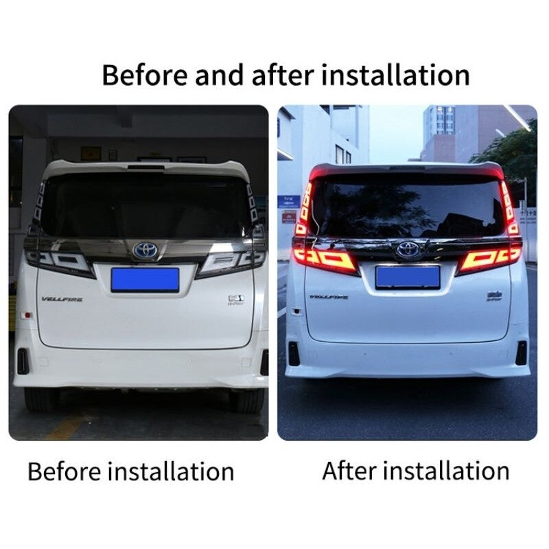 Toyota Vellfire AGH30 2018-2021 Rear Pillar Light Window Decorative Reflector LED Brake Lamp