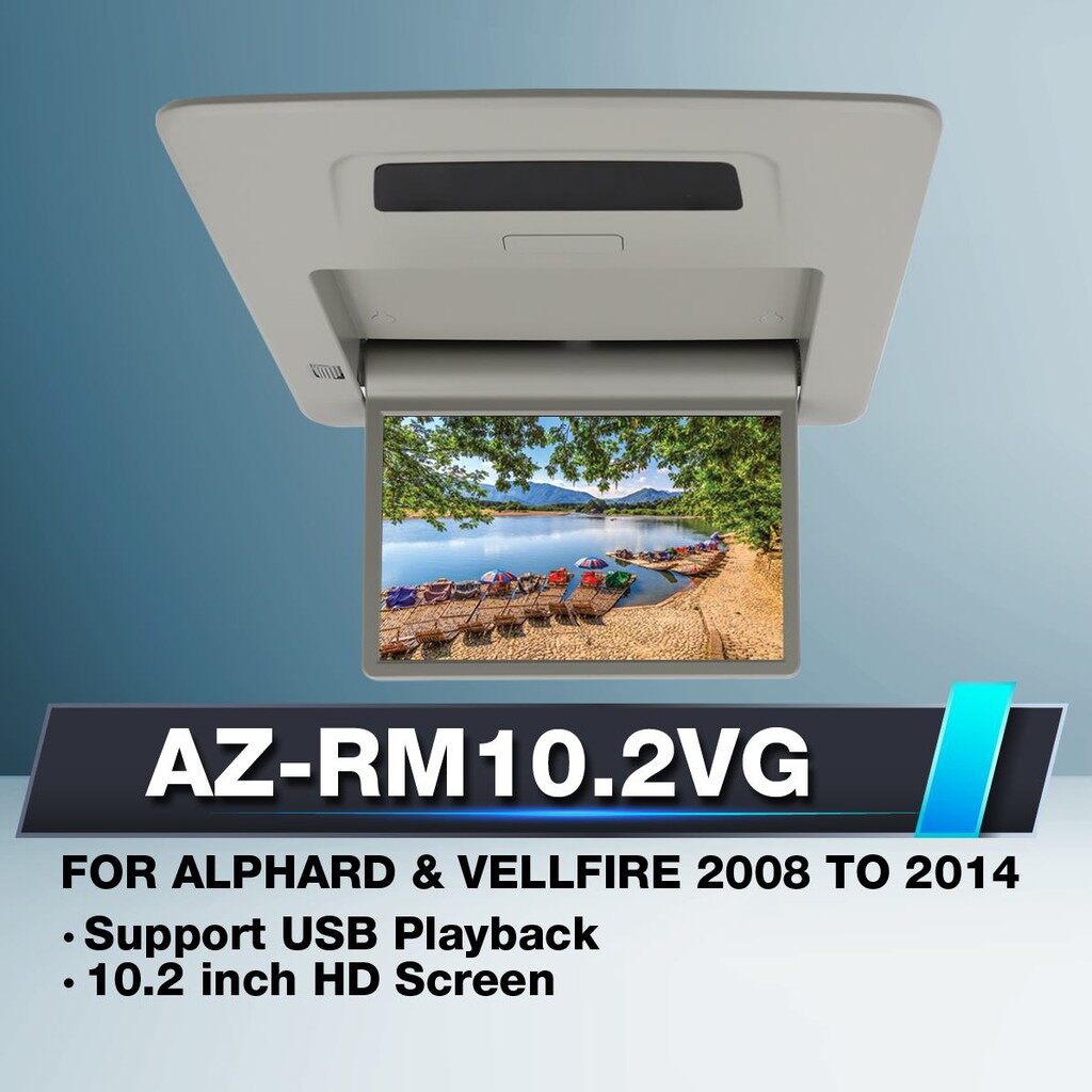 Toyota Alphard Vellfire ANH20 2008-2014 Roof Monitor 10.2 Inch Full HD Car Roof TV