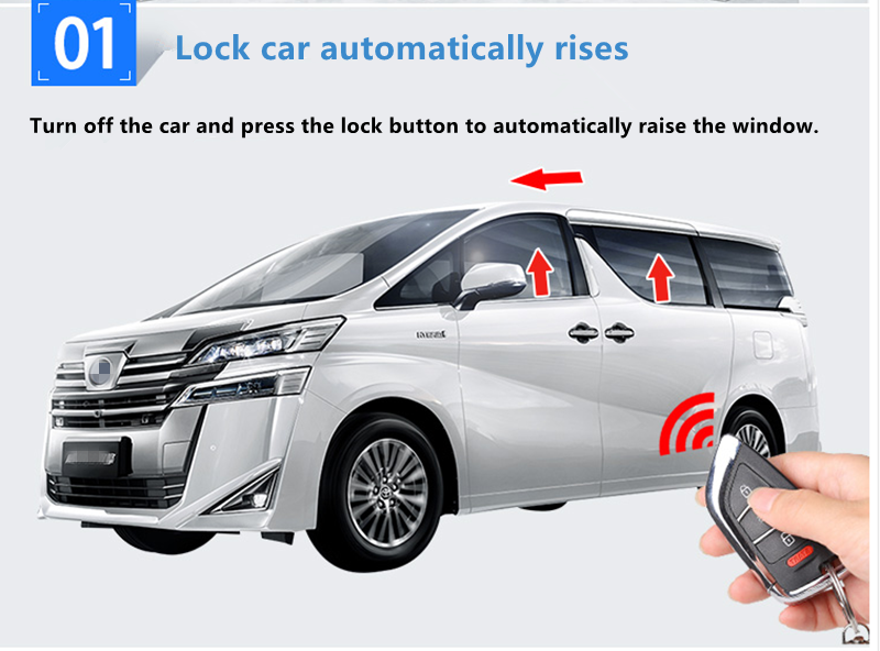 Toyota Alphard Vellfire AGH30 OBD Auto Close Window Up System Auto Lock Ventilation Double Signal Welcome Light