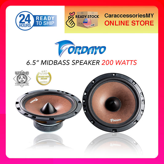 Fordayo 6.5 inch mid bass speaker car audio 200 watts 4 ohms speker kereta midbass automotive speakers FS-65 汽车音响喇叭