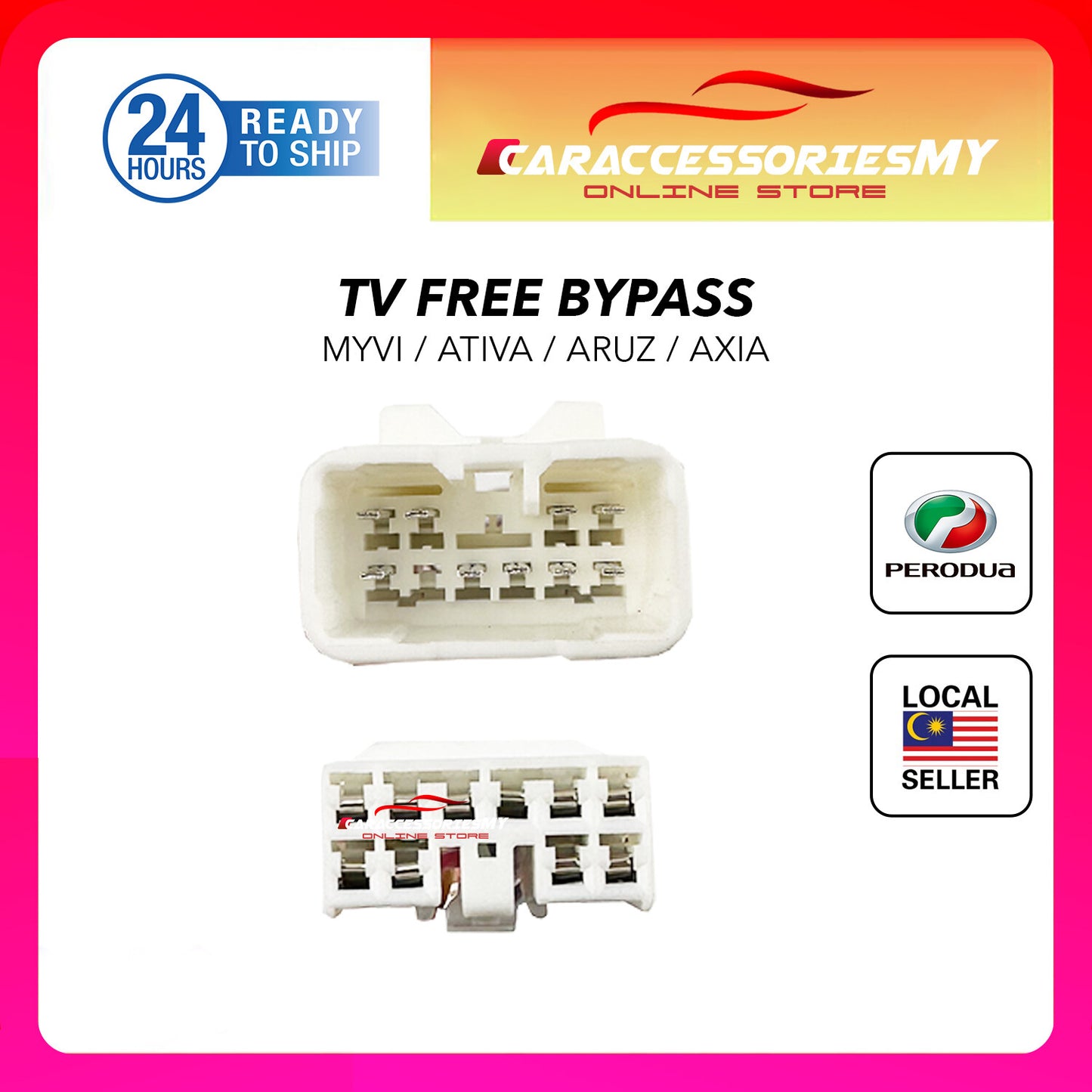 Perodua Ativa Aruz Axia Alza Bezza Myvi ByPass Car Cable Video In Motion TV Free Socket video restriction