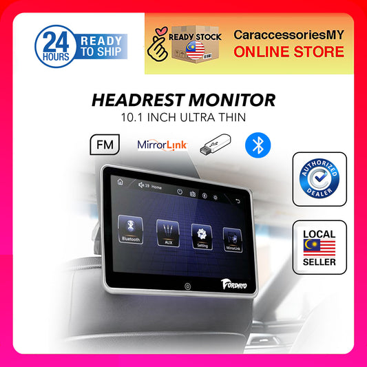 10.1 inch Ultra-thin Car Headrest Monitor rear seat head rest tv Mirrorlink FM HD 1080P USB SD Multimedia Player