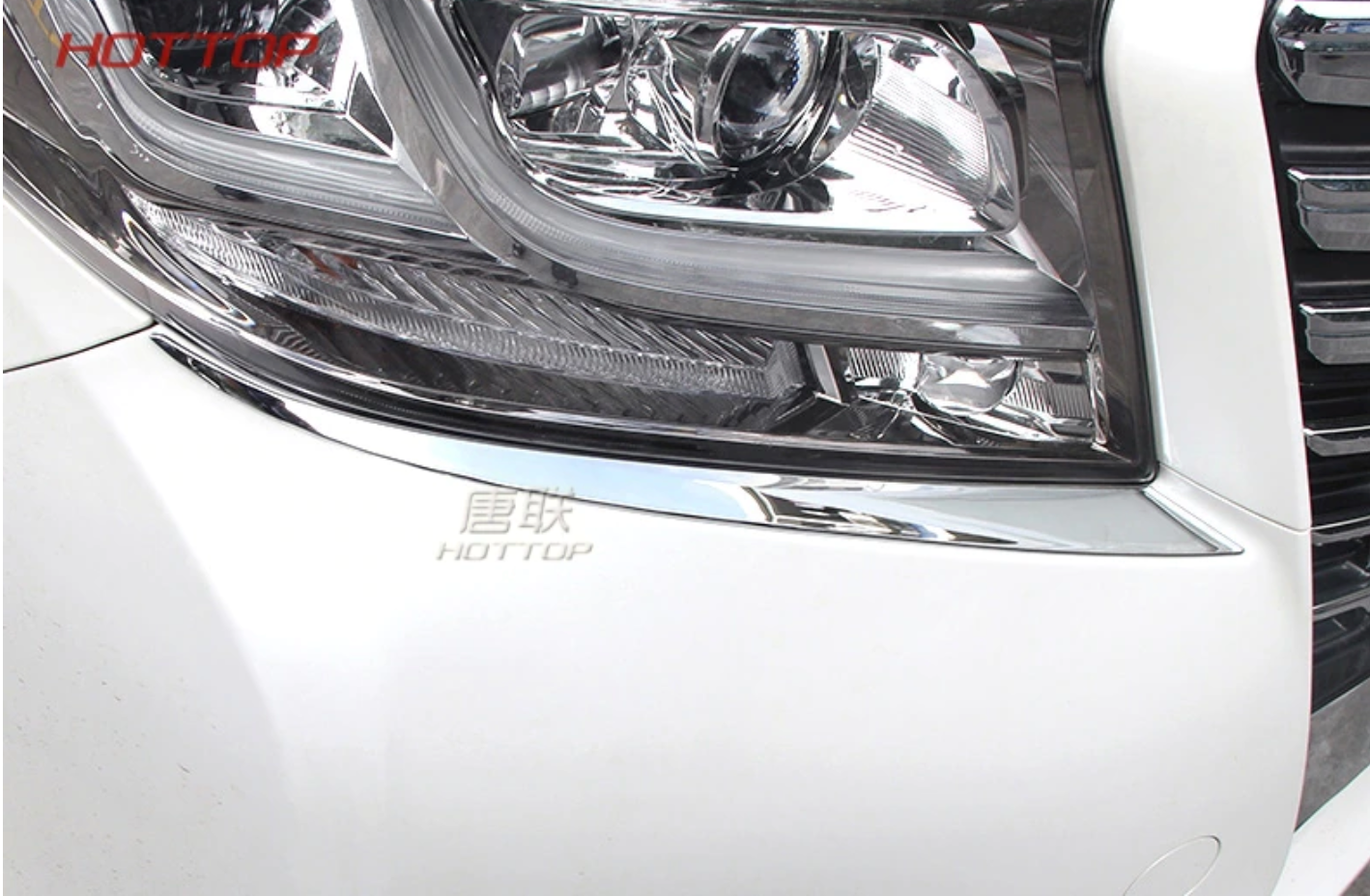 Toyota Alphard ANH30 2015-2019 Headlight Trim ABS Chrome Car Styling Headlamp Chrome Garnish