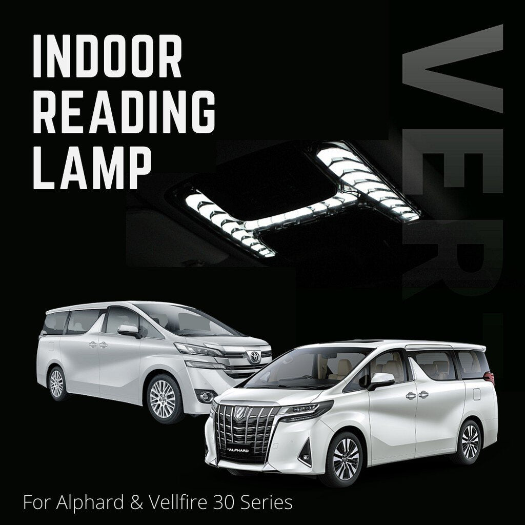 Toyota Alphard Vellfire AGH30 Interior Roof Indoor Ambient Reading Lamp Driver Front Seat Reading Light Interior Front Light Dashboard LED 丰田埃尔法威尔法内饰阅读灯