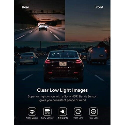 VAVA 1080P Dual Dash Cam car dvr 1080p VA-VD002 US brand wifi sony starvis imx front back recording camcorder