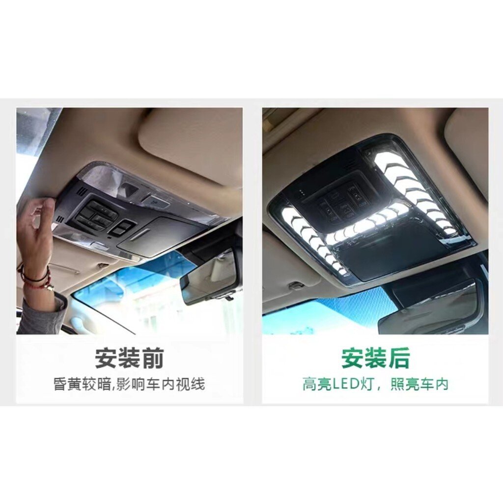 Toyota Alphard Vellfire AGH30 Interior Roof Indoor Ambient Reading Lamp Driver Front Seat Reading Light Interior Front Light Dashboard LED 丰田埃尔法威尔法内饰阅读灯