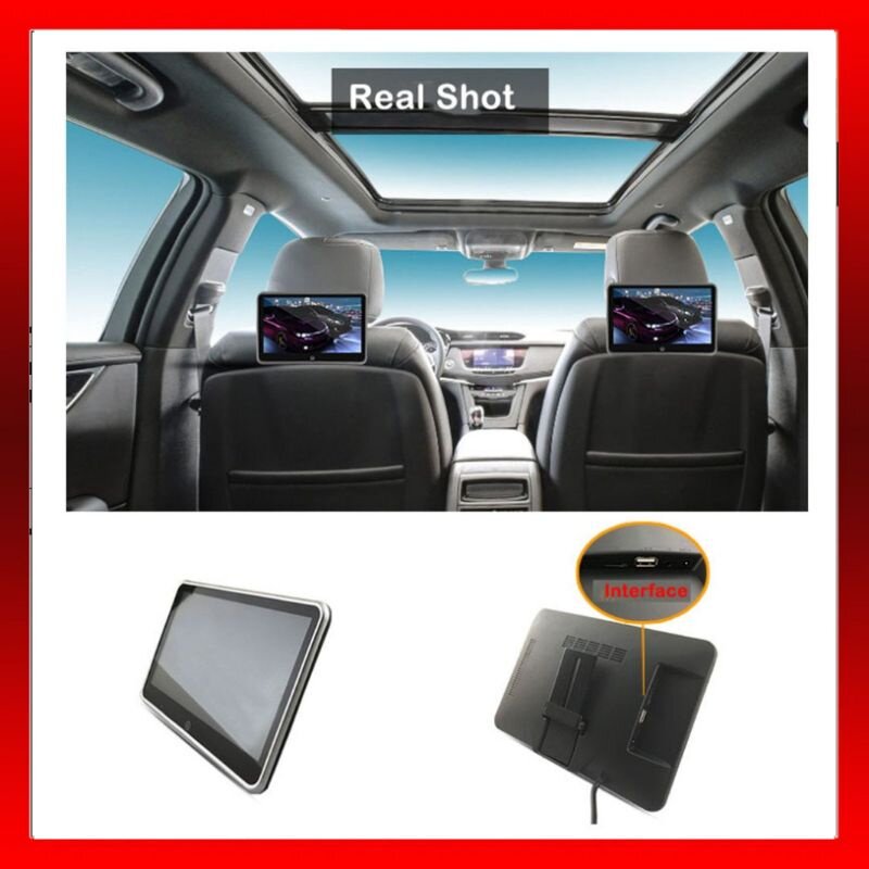 10.1 inch Ultra-thin Car Headrest Monitor rear seat head rest tv Mirrorlink FM HD 1080P USB SD Multimedia Player