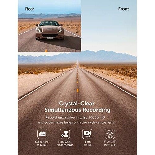 VAVA 1080P Dual Dash Cam car dvr 1080p VA-VD002 US brand wifi sony starvis imx front back recording camcorder