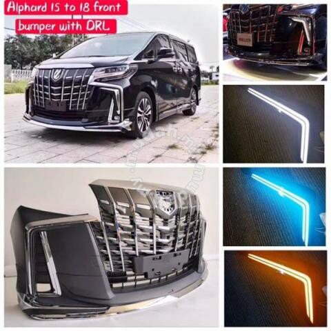 Toyota Alphard ANH30 AGH30 AH30 2018-2021 DRL 3 colour Aero Modellista Daylight DRL Turn Signal Front Bumper Light