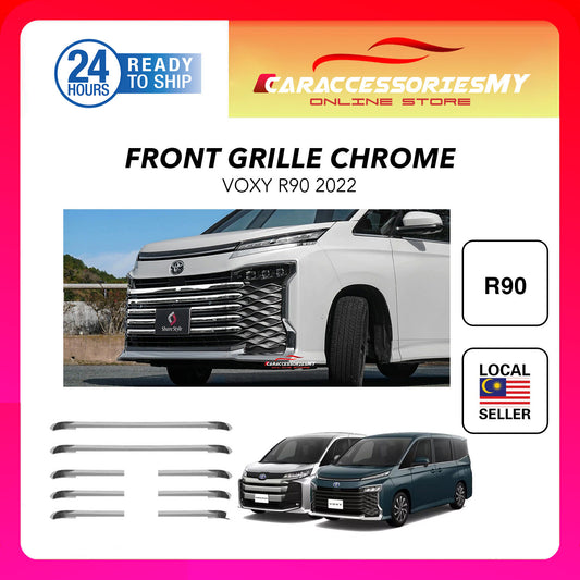 Toyota Noah Voxy R90 2022 front grille trim chrome lining garnish exterior bodykit modified
