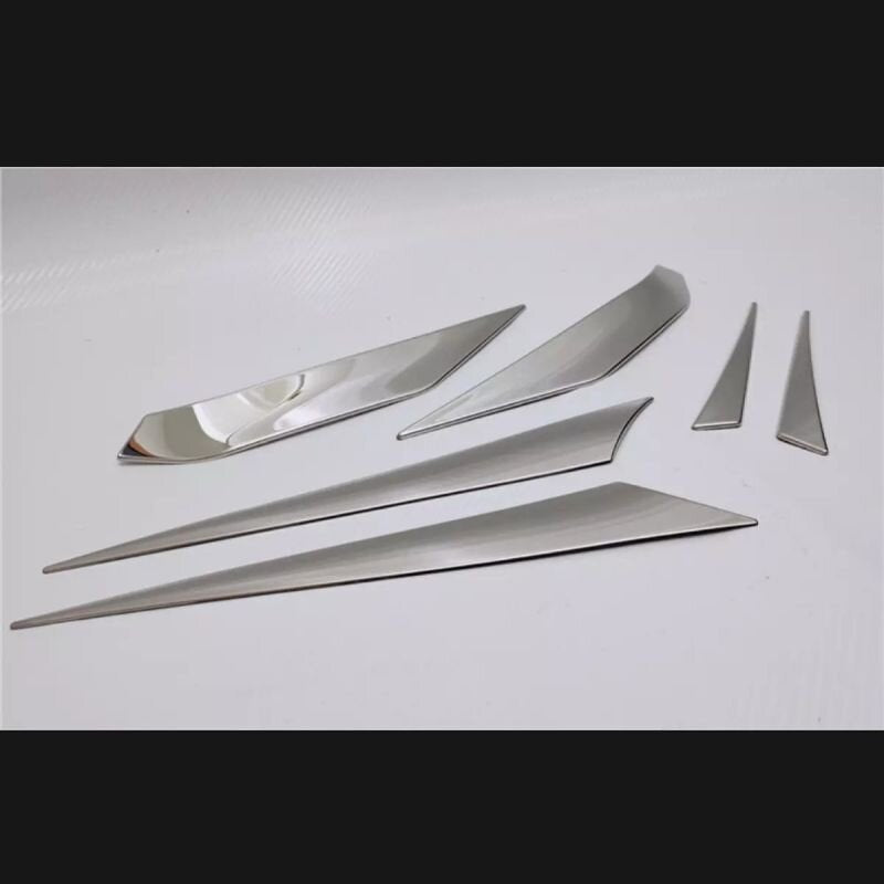 Toyota Alphard AGH30 2018 Front Bonnet Headlight Chrome Garnish Trim Cover Stainless Steel 6PCS