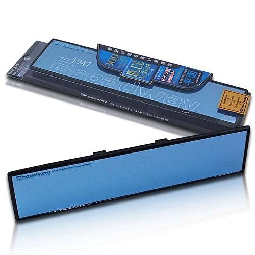 Broadway Flat Rear View Mirror 300mm blue back up mirror car kereta cermin pandang belakang
