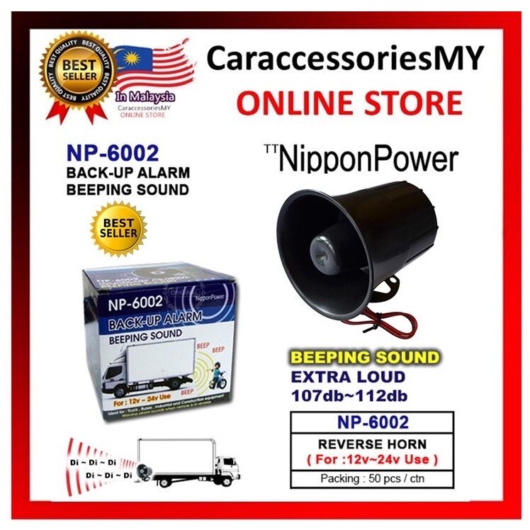 NipponPower Back-Up Reverse Horn NP-6002 24V Alarm Buzzer