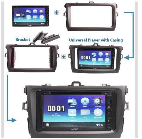 Toyota Side 2PCS car media Player Casing bracket universal toyota ear sides car accessories toyota radio player holder cover