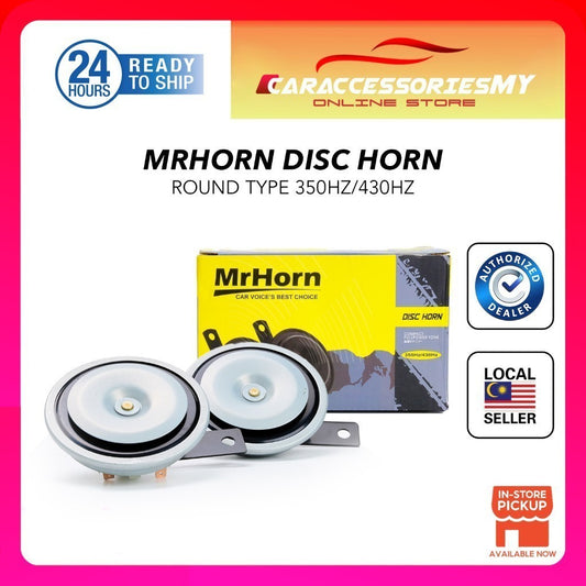 Mrhorn car round type disc horn 350hz/430hz Proton Perodua Toyota Honda horn kereta set