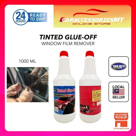 WAXCO Tinted Glue Off W series window film adhesive sticky remover 黑纸车镜隔热膜 tint glass film