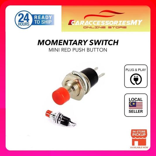 Mini Momentary On Off Push Button Reset Switch 0.5A 125V Red Knob 2 Pin Terminal 2pin mini metal push on button switch