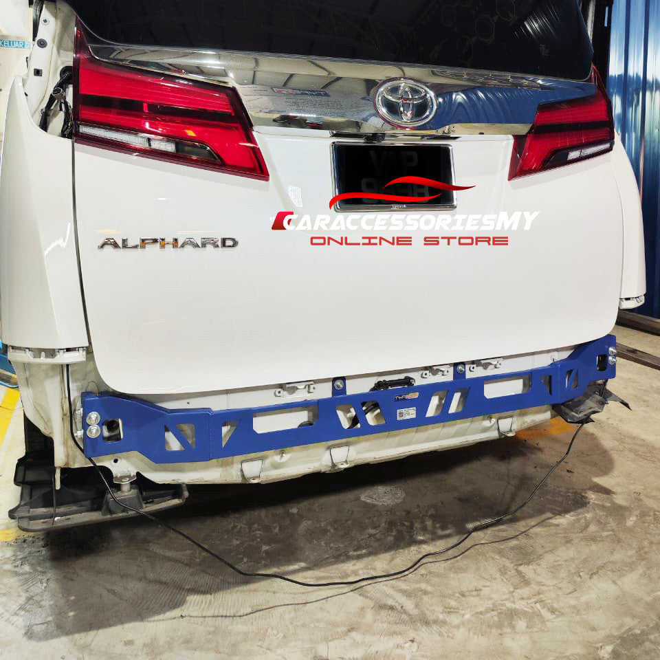 Type One Toyota Alphard Vellfire AGH30 Rear Bumper Anti Crash Bar Safety Carbon Steel Anti Collision Beam