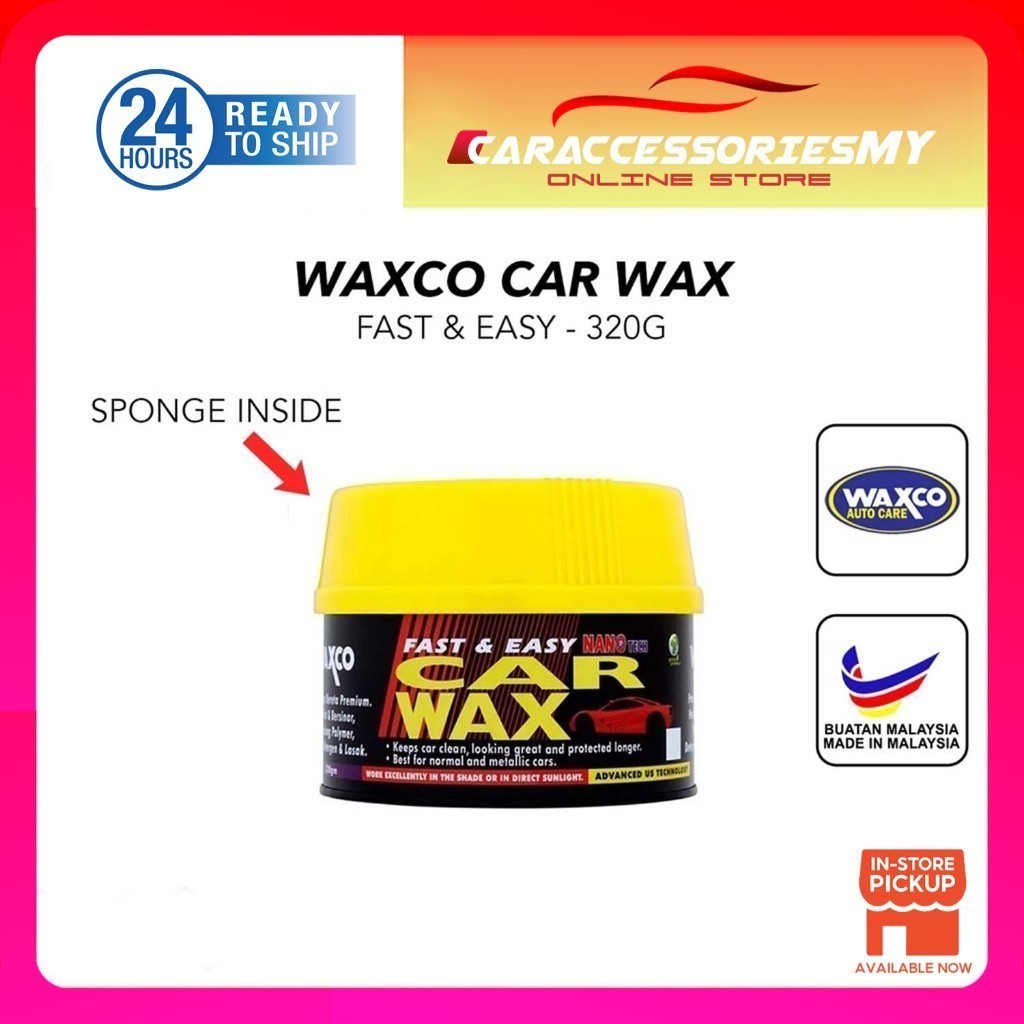 Waxco Car Wax Polish 320g fast and easy car wax and polish made in malaysia kilat kereta car care