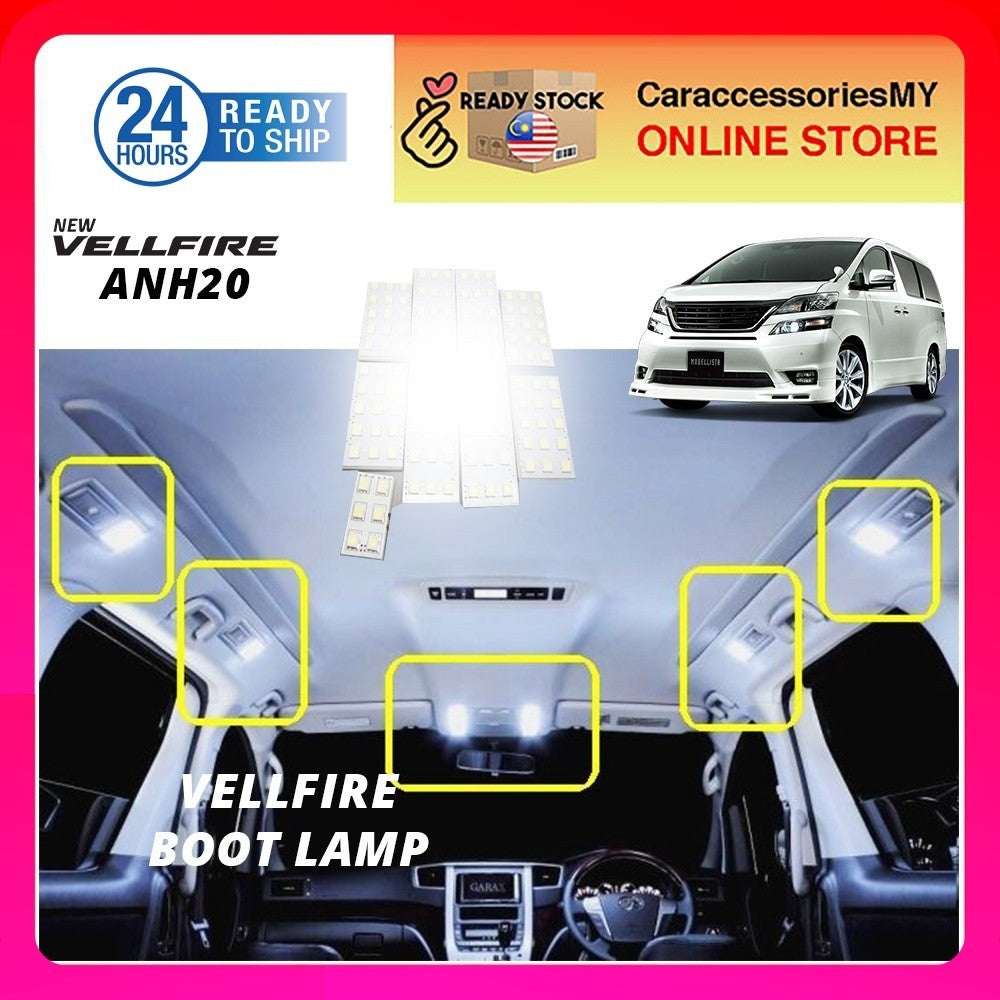Toyota Vellfire Anh20 interior light Room LED Lamp set 7 pcs bright white light TV102