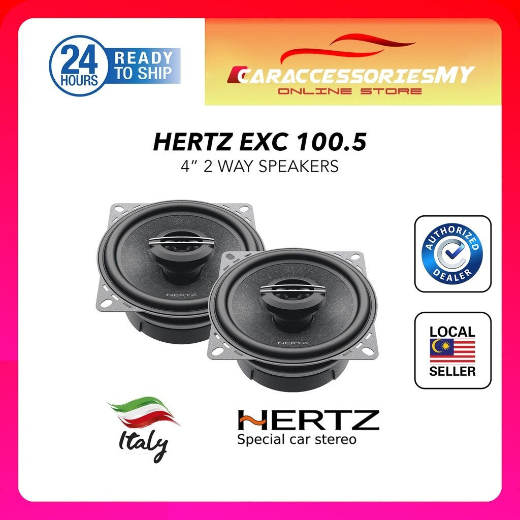 HERTZ ECX100.5 ENERGY 4" 2-WAY COAXIAL SPEAKERS 120W car speaker premium dashboard speaker myvi