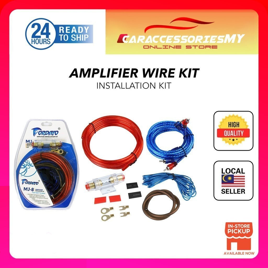 Fordayo 8GA High Quality car Amplifier Installation Kit Power Kit Car Audio Subwoofer Wiring Fuse Holder Wire Cable Kit