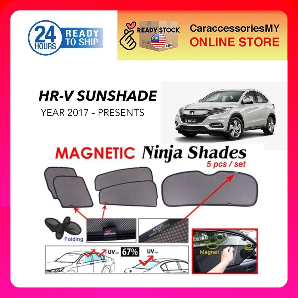 Honda HRV Magnetic Ninja Sun Shade (5pcs/set) hr-v sun cover protection UV block