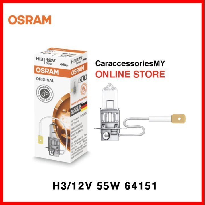 Osram H3 12V 55W 3200K 64151 Original Line Bulb Head Light Lamp Car Bulbs (1pc)