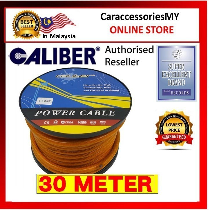 Caliber Audio Power Cable Tebal 4GA for Power Amp Use Bare Copper Subwoofer Speaker Horn Cable Copper