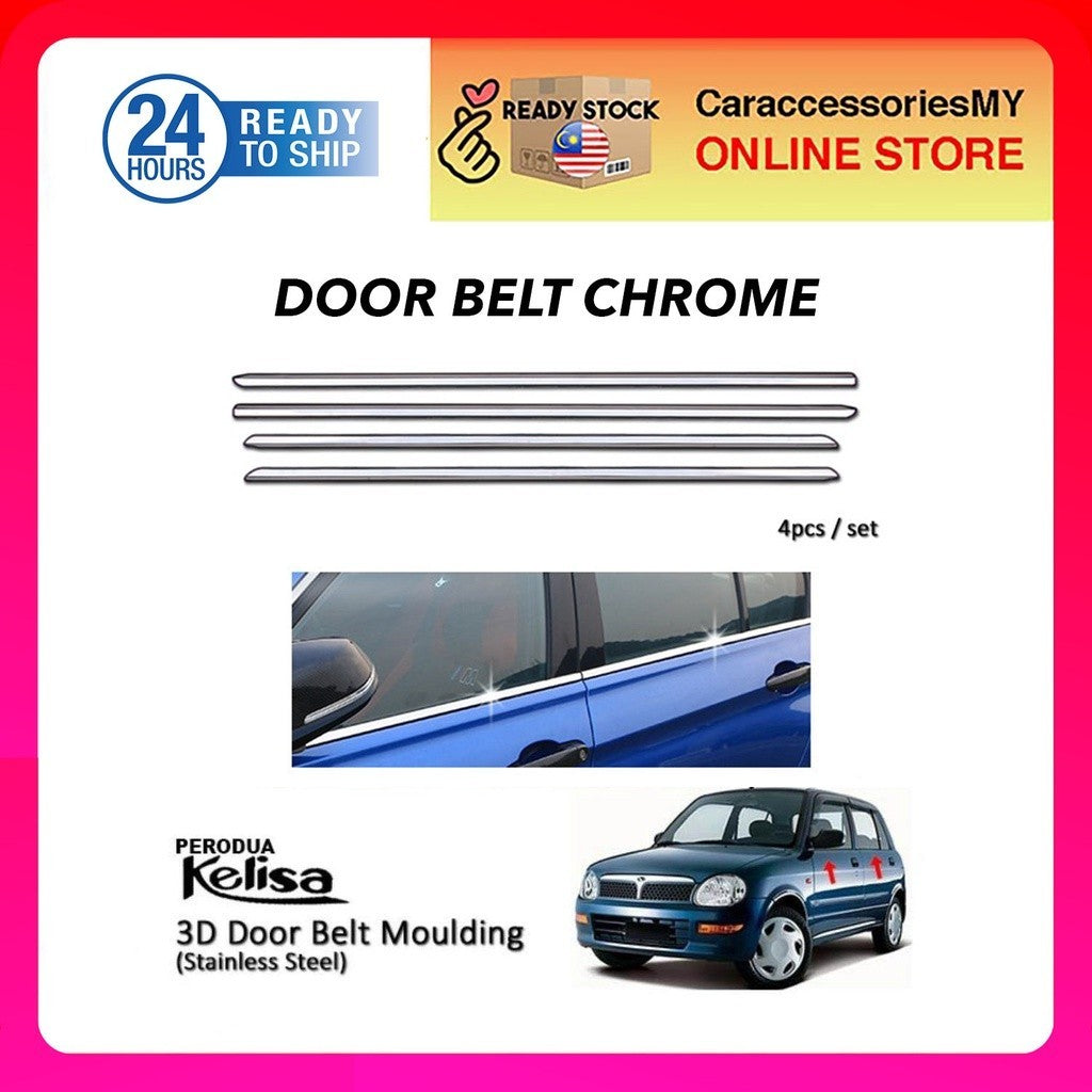 Produa Kelisa Chrome Window Trim/Lining/Door Belt Moulding