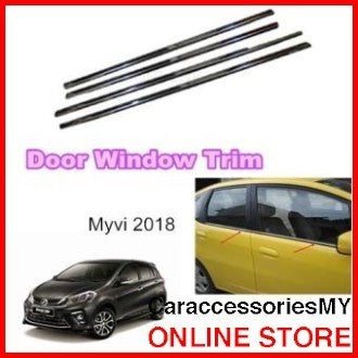 Myvi new 2018 - 2021 Window trim Chrome Lining Door Belt Moulding