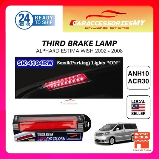 Toyota Alphard 2008 ANH10 Estima ACR30 Old LED Spoiler Third 3rd Brake Light Lamp (Red Lens)